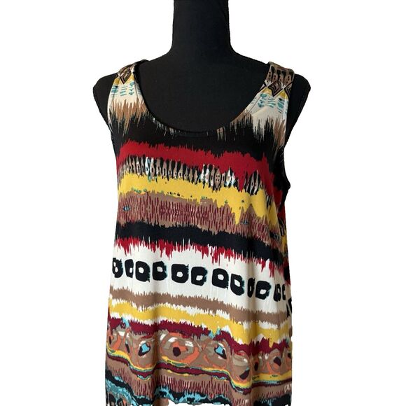 Jade By Jane Maxi Dress Women’s Size Small Southwest Aztec Boho Made in USA NWOT - Picture 2 of 15